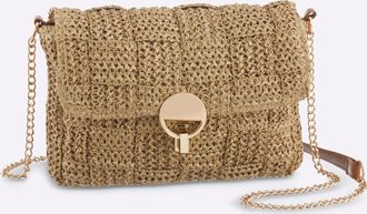 Heine Umh&auml;ngetasche HEINE, Damen, Gr. B/H/T: 24cm x 19cm x 5cm, natur, Metall, Viskosemischung, unifarben, Taschen Umh&auml;ngetasche