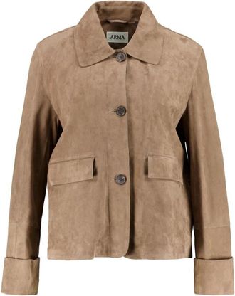 Arma Ella Jacket - Dames - Leren en Su&egrave;de Jassen - Bruin - L - Leer - Jassen