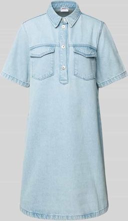 Jake*s Casual Knielanges Jeanskleid mit aufgesetzten Brusttaschen in Jeansblau, Gr&ouml;&szlig;e 34