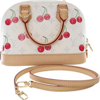 Louis Vuitton 2021-2025 Takashi Murakami Cherry Alma BB tas met monogram - Wit