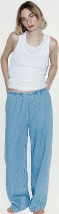 H&M Denim drawstring pants in Light Denim Blue at Nordstrom, Size Xx-Large