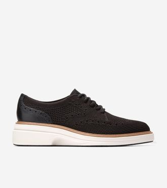 Cole Haan Womens &Oslash;riginal Grand CitySpectre Stitchlite Oxford Shoes - Black Size 10.5