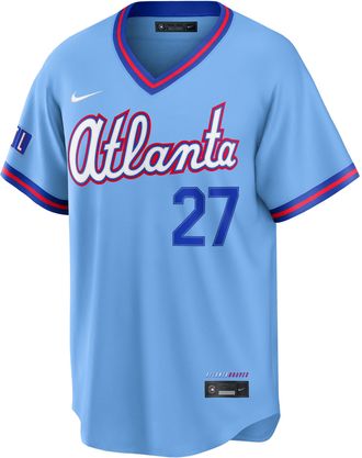 Nike Austin Riley Atlanta Braves City Connect Nike Mens MLB Stadium Jersey in White | RE260H0LAW9-GRD