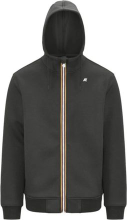 K-Way Groen Zwart Sweatshirt Lichtgewicht Scuba Jas - Heren - Vesten met rits - Groen - S - Polyester - Hoodies & sweatvesten