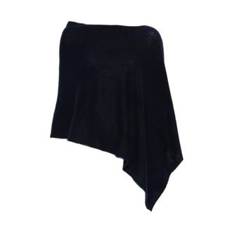 Be You Jassen, Dames, Blauw, ONE Size, Kasjmier, Draped Poncho