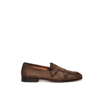 Santoni Loafers, male, Brown, Size: 9 1/2 US Scacco Loafers