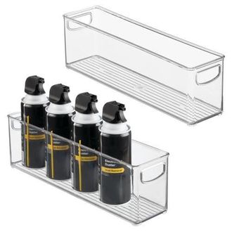 iDesign Plastic Stackable Pantry Bin with Handles, Set of 2, Clear, Made in USA at Nordstrom