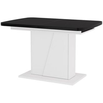 Vicco Mesa De Comedor Fenaro, Blanco/negro, 120 X 80 Cm Extensible, Vicco
