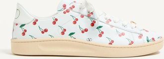 Valentino Garavani Royco Sneaker In Nappa Calfskin With Cherryfic Pattern