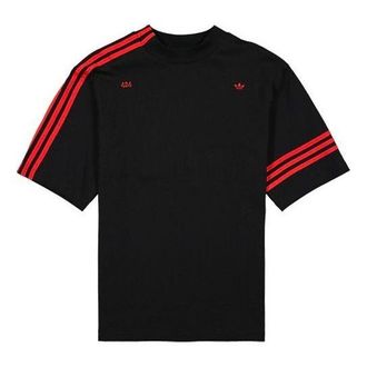 adidas originals x 424 R.Y.V. Tee Crossover ribbed High Collar Loose Short Sleeve Black FS6236