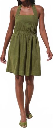 Stateside A-Line Mini Halter Dress In Dill