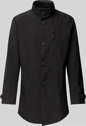 s.Oliver Black Label Regular Fit Mantel mit wasserabweisender Funktion und Stehkragen in Black, Gr&ouml;&szlig;e 94