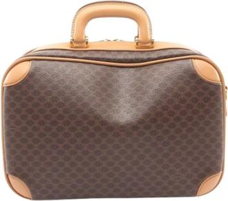 Celine Pre-owned Vintage Briefcase Handtas - Dames - Vintage Handtas - Beige - ONE Size - Leer - Vintage