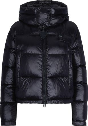 Blauer Black Gloria Micro Rip Down Puffer Bomber Jacket