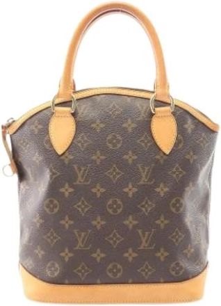 Louis Vuitton Pre-owned Vintage Canvas Handbag - Dames - Vintage Handtas - Bruin - ONE Size - Leer - Vintage