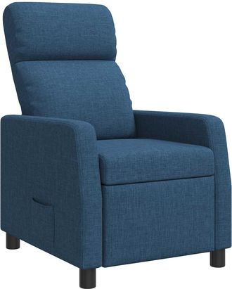 vidaXL Recliner Azul Tela Vidaxl