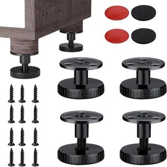 OEM Juego De 4 Piezas De Muebles Ajustables: Herramientas Antivibraci&oacute;n, Patas Ajustables, Para Usar En Camas, Armarios Y Sof&aacute;s