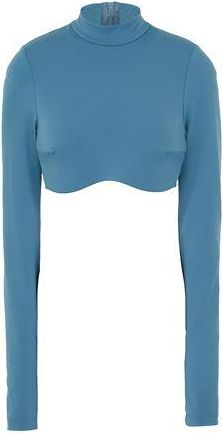 8 by YOOX RECYCLED POLY MOCK-NECK CROP TOP