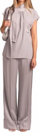 Beatrice .B Flowy Trouser Pant With Seam In Moonstruck