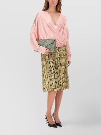 Dries Van Noten wrap front long sleeve relaxed top
