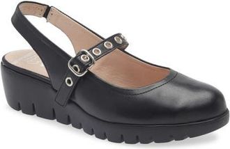 Wonders Mary Jane Slingback Pump in Sauvage Black at Nordstrom, Size 9.5-10Us