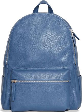 Orciani Tassen, Heren, Blauw, ONE Size, Leer, Blauwe Leren Rugzak Emmer Tas