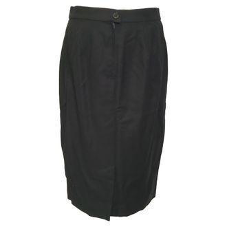Max Mara MaxMara Weekend Pencil Skirt in Black Wool