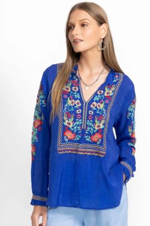 Johnny Was Simone Rose Blouse In Blue