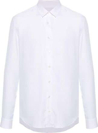 Patrizia Pepe long-sleeve striped-jacquard shirt - men - Viscose - 54 - White