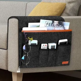 OEM Bolsa Para Reposabrazos De Sill&oacute;n, Organizador Colgante De Fieltro Para Silla, Soporte Para Mando A Distancia De Sof&aacute; Con 5 Bolsillos Para Tel&eacute;fono, I