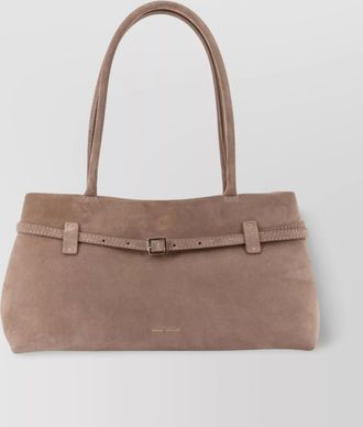 Manu Atelier suede leather shoulder bag