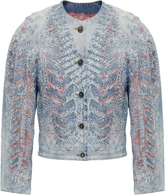 Diesel Jassen, Dames, Blauw, XS, Katoen, De-Solixia-S Jas