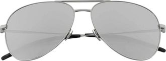 Saint Laurent Aviator Zonnebril - Heren - Accessoires - Wit - Maat: ONE Size