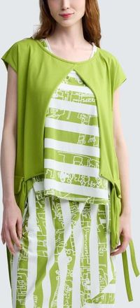 Luukaa D'Celli Elodie Boxy Jersey Blouse in Lime at Nordstrom, Size X-Large