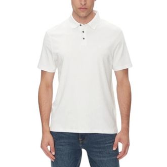 Calvin Klein Polo Shirts, male, White, Size: XL Pima Cotton Polo Shirt