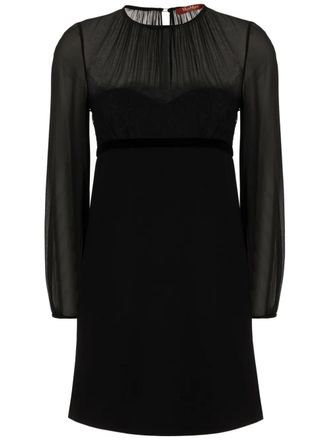 Max Mara sheer dress - women - Acetate/Silk/Polyester - 42 - Black