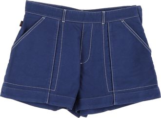 Chlo&eacute; Chlo&eacute; shorts met contrasterende stiksels in blauw katoen