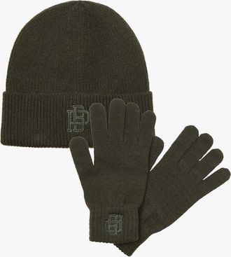 Jack & Jones Mens Jack & Jones TRAIN Mens Hat & Gloves Set Peat - Brown - Size: ONE-SIZE