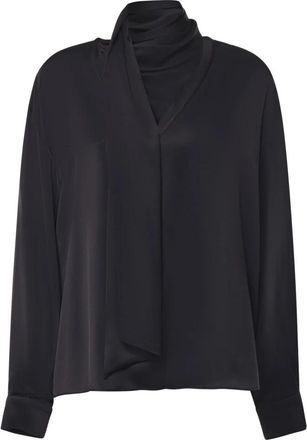 Pinko Sangiovese Blusa Satin - Dames - Blouses - Zwart - M - Satijn - Overhemden