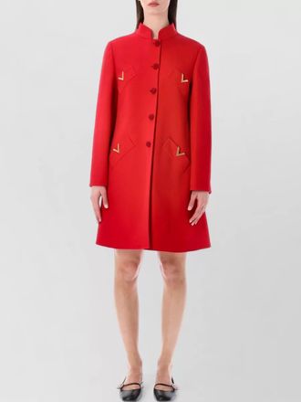 Valentino Garavani wool cashmere coat high collar knee length