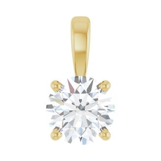 Diamond2Deal 14k Gold 3/4 CT Lab-Grown Diamond Pendant