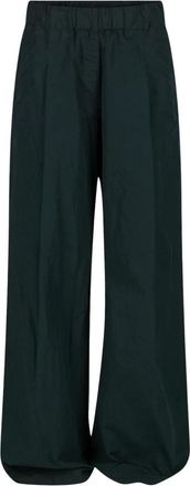 Dries Van Noten Wijde broek - Dames - Broeken - Groen - Maat: XS Katoen