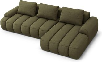 CXL by Christian Lacroix Sof&aacute; cama esquinero derecho con ba&uacute;l 3 plazas tejido estructural verde
