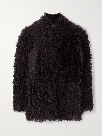 Nour Hammour Giacca In Shearling Amara - Marrone
