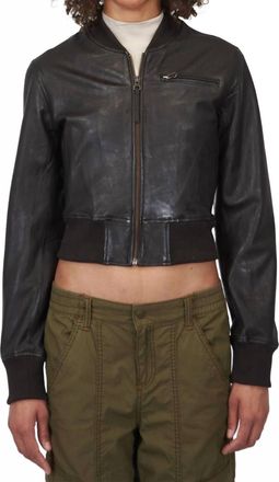 Jakett Collins Leather Jacket In Chocolate