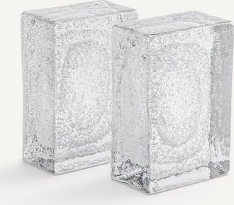 AM.PM Set van 2 glazen boekensteunen, Diafani