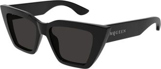 Alexander McQueen Cat-eye Acetate Zonnebril - unisex - Accessoires - Zwart - Maat: 52 MM