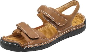 Generic IWIHMIV Mens Walking Sandals Men Leather Sandals Mens Hiking Sandals Athletic Water Shoes Outdoor Summer Camping Sandal for Beach, L3-bw1, 8.5 US