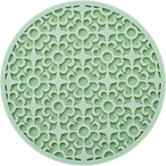 OEM Sottobicchieri Rotondi In Silicone Con Motivo A Asfalto, Sottobicchieri Da T&egrave; In Gomma Morbida Termoisolante, Sottobicchieri Decorati 10 Cm, Verde Gem