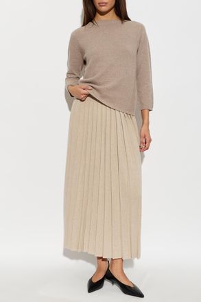 Fabiana Filippi Pleated Skirt, Womens, Beige